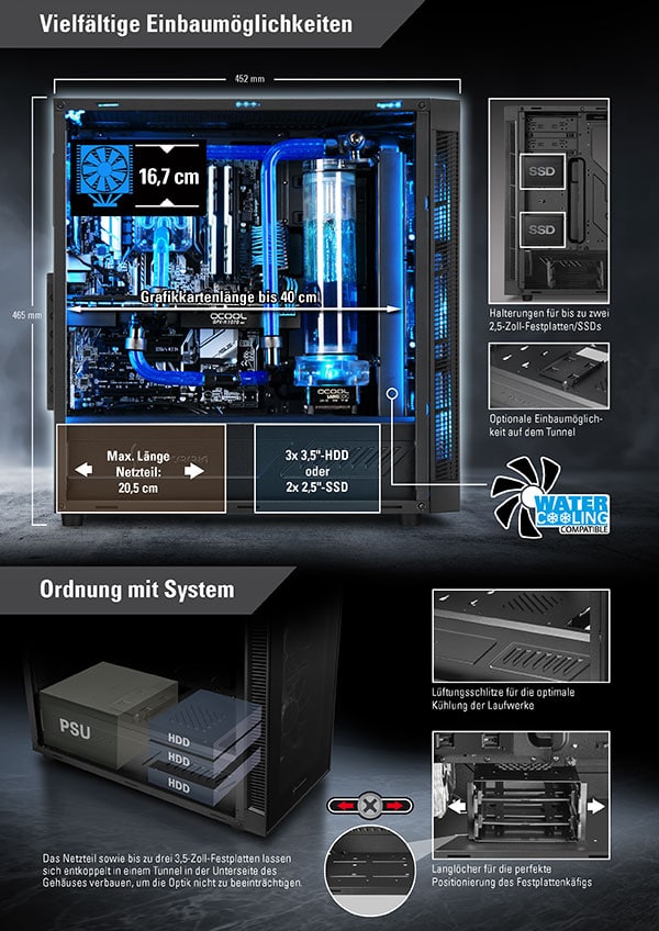 Gamer PC Einbaumöglichkeiten Gamer PC Einbaumöglichkeiten